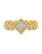Roberto Coin Diamond, Genuine Crystal & 18k Yellow And White Gold Bar Ring