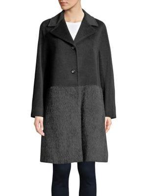 Max Mara Studio Double Breasted Alpaca Wool Jacket