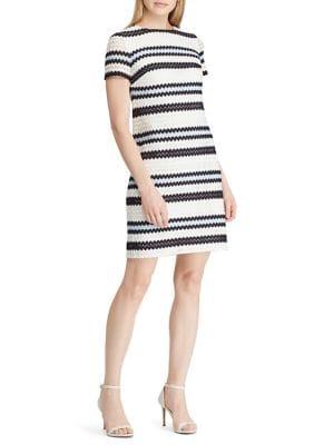 Lauren Ralph Lauren Petite Crochet Striped Dress