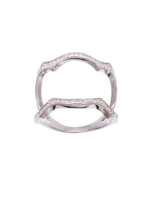 Lord & Taylor Open Graduated 2-strand Ring