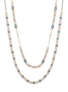 Lonna & Lilly Goldtone & Crystal 2-row Beaded Necklace
