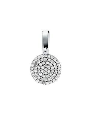 Michael Kors Sterling Silver & Pave Crystal Disk Charm