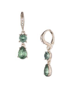 Givenchy Swarovski Crystal Double Drop Earrings