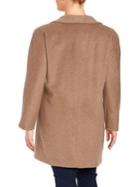 Ellen Tracy Plus Pickstitched Wool-blend Walker Coat