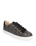 Betsey Johnson Rae Glittered Lace-up Sneakers