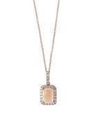 Effy Aurora 0.23 Tcw Diamond, Opal And 14k Yellow Gold Pendant Necklace