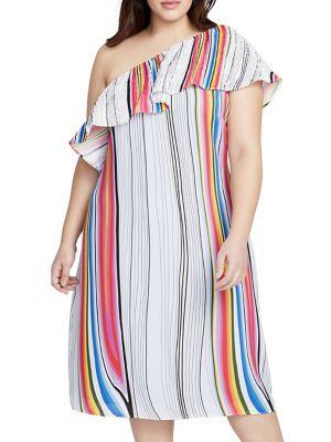 Rachel Rachel Roy Plus Rainbow Ruffle Midi Dress