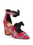Lord & Taylor Lucie Plaid Bow Pumps