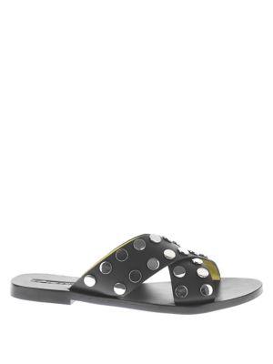 Sol Sana Ramone Leather Studded Slides