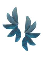 Robert Lee Morris Soho Two Faced Geometric Half Moon Fan Drop Earrings