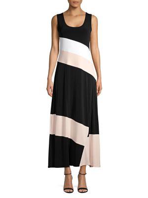 Calvin Klein Colorblock Long Shift Dress