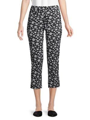 Michael Michael Kors Floral Cigarette Crop Pants