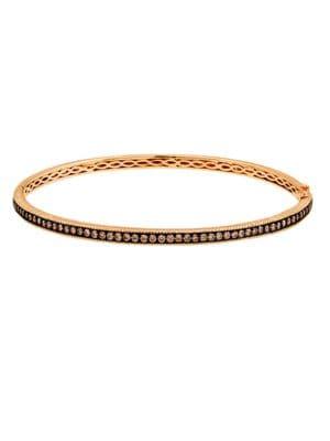 Le Vian Chocolate Diamonds & 14k Strawberry Gold Bangle Bracelet