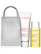 Clarins Cleansing Duo For Normal Or Combination Skin & Mesh Tote