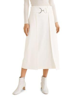 Mango Belt Midi Skirt