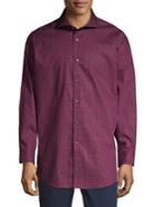 Black Brown Slim-fit Egyptian Cotton Button-down Shirt