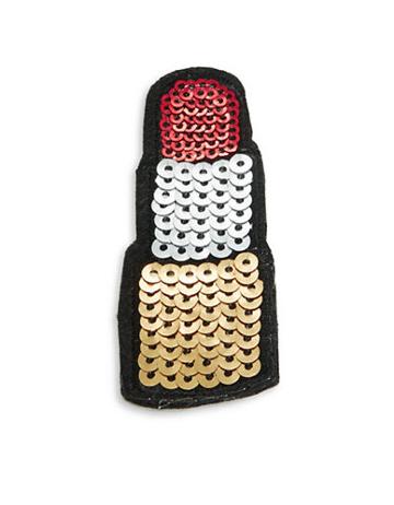 R.j. Graziano Sequined Lipstick Patch Pin