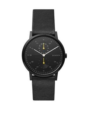 Skagen Kristoffer Stainless Steel & Leather-strap Watch