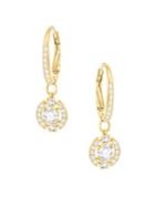 Swarovski Sparkling Dance Crystal 23k Goldplated Hoop Earrings
