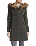 Cole Haan Signature Faux Fur Quilted Coat