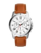 Fossil Sport Stainless Steel Leather-strap Chronograph Watch