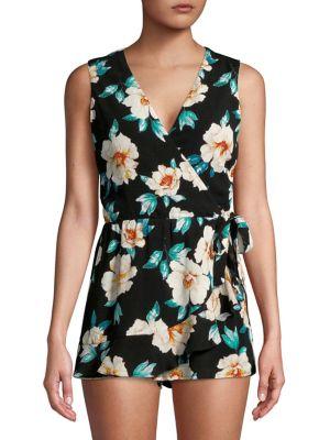 Design Lab Lord & Taylor Floral Skort Romper