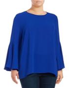 Vince Camuto Plus Wide Bell Sleeve Top