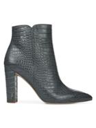 Sam Edelman Raelle 2 Croc-embossed Leather Ankle Boots