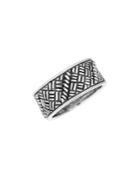 Lord & Taylor Basketweave Sterling Silver Band Ring