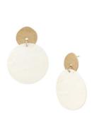 Lord Taylor Moonrise Mother-of-pearl And Crystal Disc Drop Earrings