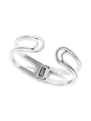 Lucky Brand Floral Tribes Silvertone Cuff Bracelet