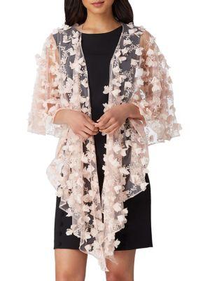 Tahari 3d Floral Novelty Shawl