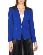 Tahari Arthur S. Levine Quilted Faux Leather Jacket