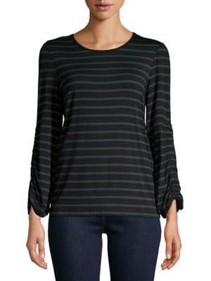 Lord & Taylor Striped Long Sleeve Top
