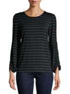 Lord & Taylor Striped Long Sleeve Top