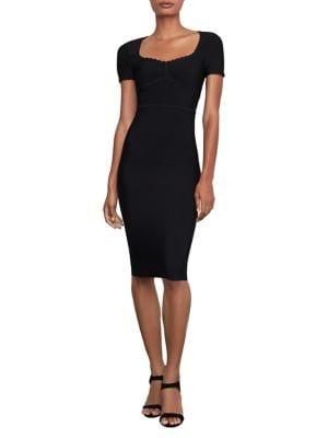 Bcbgmaxazria Scallop-trim Bodycon Dress
