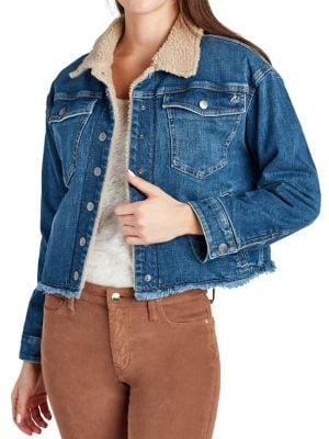 Sam Edelman The Bella Faux-fur Lined Denim Jacket