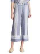 Lauren Ralph Lauren Striped Linen Wide-leg Pant