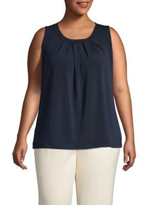 Grace Elements Plus Plus Pleated Roundneck Top