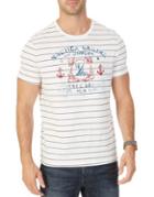 Nautica Sailing Supplies Striped Graphic Cotton Tee