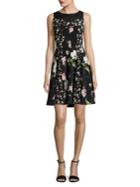 Gabby Skye Plus Floral Fit-&-flare Dress