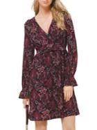 Michael Michael Kors Petite Paisley Shirred Shift Dress