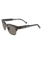 John Varvatos 56mm Embossed Guitar Smoky Browline Sunglasses