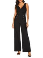 Quiz Button-front Palazzo Jumpsuit