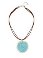 Lord Taylor Santa Fe Crystal And Turquoise Pendant Necklace