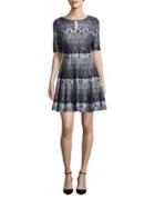 Gabby Skye Paisley A-line Dress