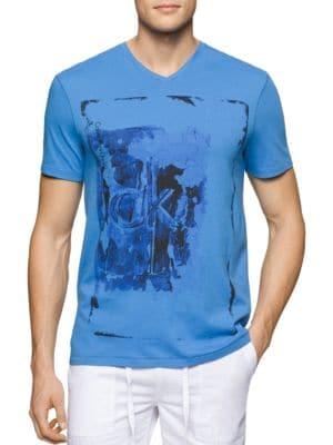 Calvin Klein Jeans Logo Graphic V-neck Tee