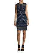 Tadashi Shoji Lace-accented Sheath Dress