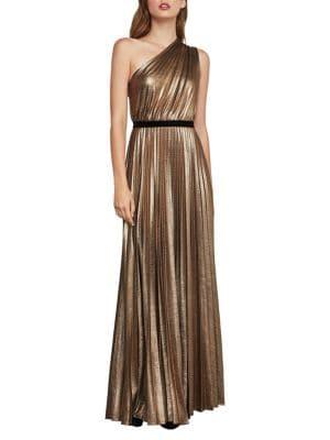 Bcbgmaxazria Pleated One-shoulder Gown