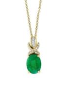 Effy Brasilica 14k Yellow Gold, Diamond And Natural Emerald Pendant Necklace